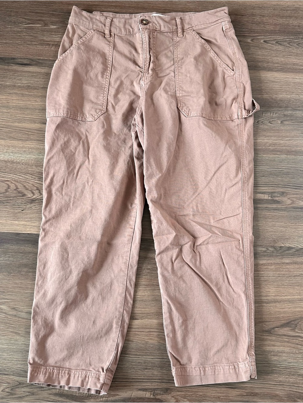 Marine Layer Maya Carpenter Pants Womens 10 Brown Chino Utility Workwear Casual